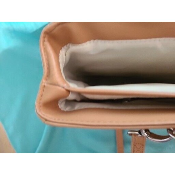 Francine Collection Tan Leather Laptop Brief Case Bag - Picture 9 of 14